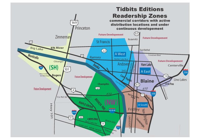 Zone map for ad placement